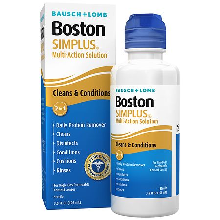 Boston Multi-Action Contact Lens Solution, Clean & Condition Rigid Gas Permeable Lenses