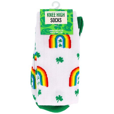 Festive Voice St. Patrick's Day Knee High Socks Women's Shoe Size 4-10