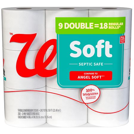 Walgreens Soft Bath Tissue 9 Roll